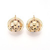 Brass Micro Pave Cubic Zirconia Pendants ZIRC-T016-15-1