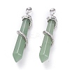 Natural Green Aventurine Big Pointed Pendants G-F696-B05-2