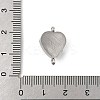 Natural Mixed Gemstone Chip 304 Stainless Steel Heart Connector Charms KK-P300-31P-4