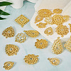 40Pcs 10 Styles Iron Rhinestone Pendants IFIN-TA0001-60-14