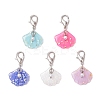 Shell Shape Resin Pendant Decorations HJEW-JM03245-2