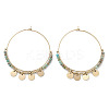 304 Stainless Steel Natural Natural Turquoise Chandelier Earrings EJEW-Z089-36G-01-4