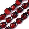 Ladybug Handmade Lampwork Beads Strands X-LAMP-R004-11-3