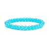 6.5MM Imitation Jade Glass Round Beaded Stretch Bracelet for Women BJEW-JB07658-5