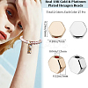 50Pcs 2 Colors Brass Beads KK-BBC0016-51-2