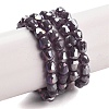 Electroplate Glass Beads Strands EGLA-D030-P4mm-B06-2