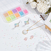 120G 10 Colors Luminous Frosted Glass Beads GLAA-OC0001-45-5