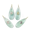 Natural Green Fluorite Pendants G-D357-03G-1