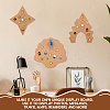 Shell Shape Wall Mounted Brooch Jewelry Display Cork Tray AJEW-WH0433-01B-6