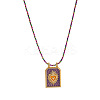 Brass and Enamel Pendant Necklaces FS-WG2CA9F-04-1