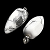 Natural Howlite Pendants GG-K002-16W-2