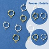 12Pcs 2 Colors Brass Clip-on Hoop Earring Findings KK-FS0001-48-3