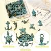 50Pcs 10 Styles Tibetan Style Alloy Pendants FIND-CJ0004-28-3