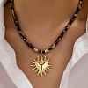 Alloy Heart Pendant Leopard Print Cord Necklaces FS-WGA14D3-01-2