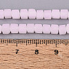 Frosted Imitation Jade Glass Beads Strands GLAA-N072-01A-C02-4