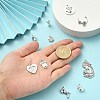 100Pcs 10 Styles Tibetan Style Alloy Pendants TIBEP-CJ0002-82-4