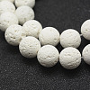 Unwaxed Natural Lava Rock Beads Strands G-J367-01-5mm-3