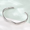 304 Stainless Steel Open Cuff  Bangles for Women BJEW-R019-03P-01-3