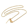 304 Stainless Steel Box Chain Necklace for Women NJEW-G104-05G-1