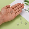 Rhodium Plated 925 Sterling Silver Stud Earring Findings X-STER-F048-28P-6