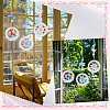 3Pcs 3 Colors 304 Stainless Steel Chain & Glass Pendant Decoration HJEW-SP0001-10-4