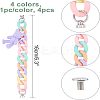 4Pcs 4 Style Acrylic Curb Chain for DIY Mobile Straps AJEW-CA0002-39-3