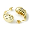 Brass with Cubic Zirconia Studs Earrings EJEW-K267-11G-2