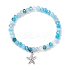 5Pcs 5 Styles Ocean Series Alloy Charm Bracelets BJEW-JB11726-3
