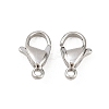 Tarnish Resistant 316 Surgical Stainless Steel Lobster Claw Clasps X-STAS-316-FL12A-4