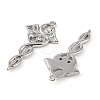 Brass Micro Pave Clear Cubic Zirconia Pendants KK-Q816-16P-2