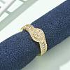 Brass Micro Pave Clear Cubic Zirconia Open Cuff Rings RJEW-G336-02G-1