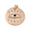 Brass Micro Pave Cubic Zirconia Pendants KK-P273-03KCG-1