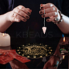 AHADEMAKER 1Pc Cone/Spike/Pendulum Natural Rose Quartz Stone Pendants DIY-GA0004-24D-5