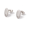 Non-Tarnish 201 Stainless Steel Stud Earring Findings with Hole EJEW-A071-01A-P-1