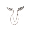 Men's Crystal Wings Scarf Collar Brooch Lapel Pin JEWB-WH0022-22B-2