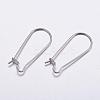 Tarnish Resistant 316 Surgical Stainless Steel Hoop Earrings Settings STAS-K146-040-25x12mm-1
