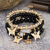 Boho Style Wood Beaded Stretch Bracelet Sets for Women WGE3C3B-36-1