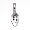 Tibetan Style Alloy Glue-on Flat Pad Bails AB3348Y-NF-1