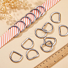 20Pcs Iron D Rings IFIN-DC0001-10-4