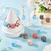 10Pcs Printed Opaque Acrylic Beads MACR-TA0002-43-7