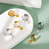 304 Stainless Steel Open Cuff Finger Rings RJEW-UN00012-4
