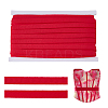 Solid-colored Hollow Out Polycotton Ribbons OCOR-WH0101-234A-1