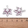 Alloy with ABS Imitation Pearl & Crystal Rhinestone & Acrylic Pendants PALLOY-Q466-04P-02-3