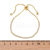 Brass Pave Clear Cubic Zirconia Horse Eye Box Chain Slider Bracelets BJEW-YWC0002-06B-G-7