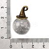 Natural Mixed Stone Round Pendants with Alloy Witch Hat G-D311-01AB-3