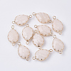 Natural Pink Aventurine Links connectors G-S359-035B-1