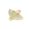 Alloy Rhinestone Fan Connector Charms PALLOY-R151-31G-01-2