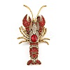 Ocean Series Alloy Rhinestone Brooch JEWB-K026-01A-1