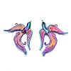 Rainbow Color Alloy Pendants PALLOY-N156-158-NR-3
