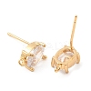 Brass Stud Earring Findings KK-F860-81G-2